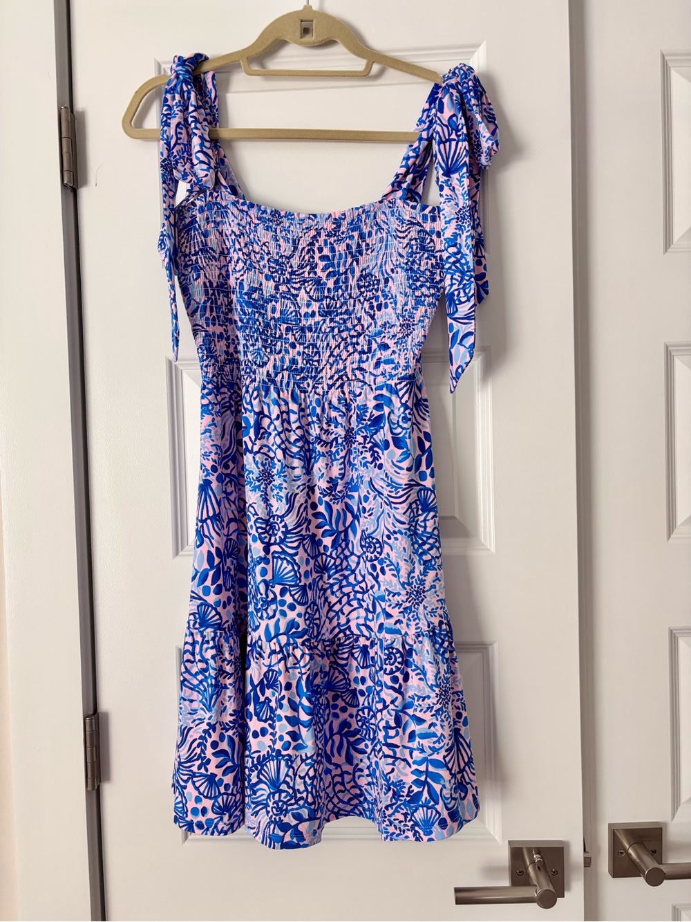 NWT Lilly Pulitzer Kaila Smocked Dress - In Calla Lilly Pink - Medium